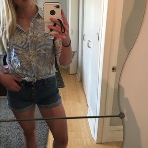 Express floral “City Shirt”